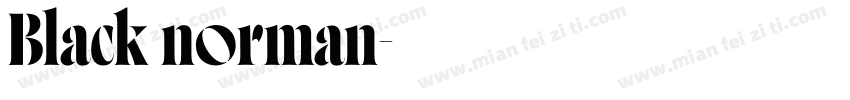 Black norman字体转换